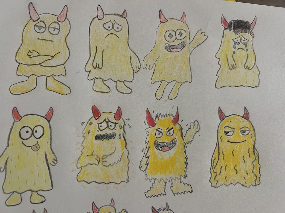 childhood drawings of Scuzzy